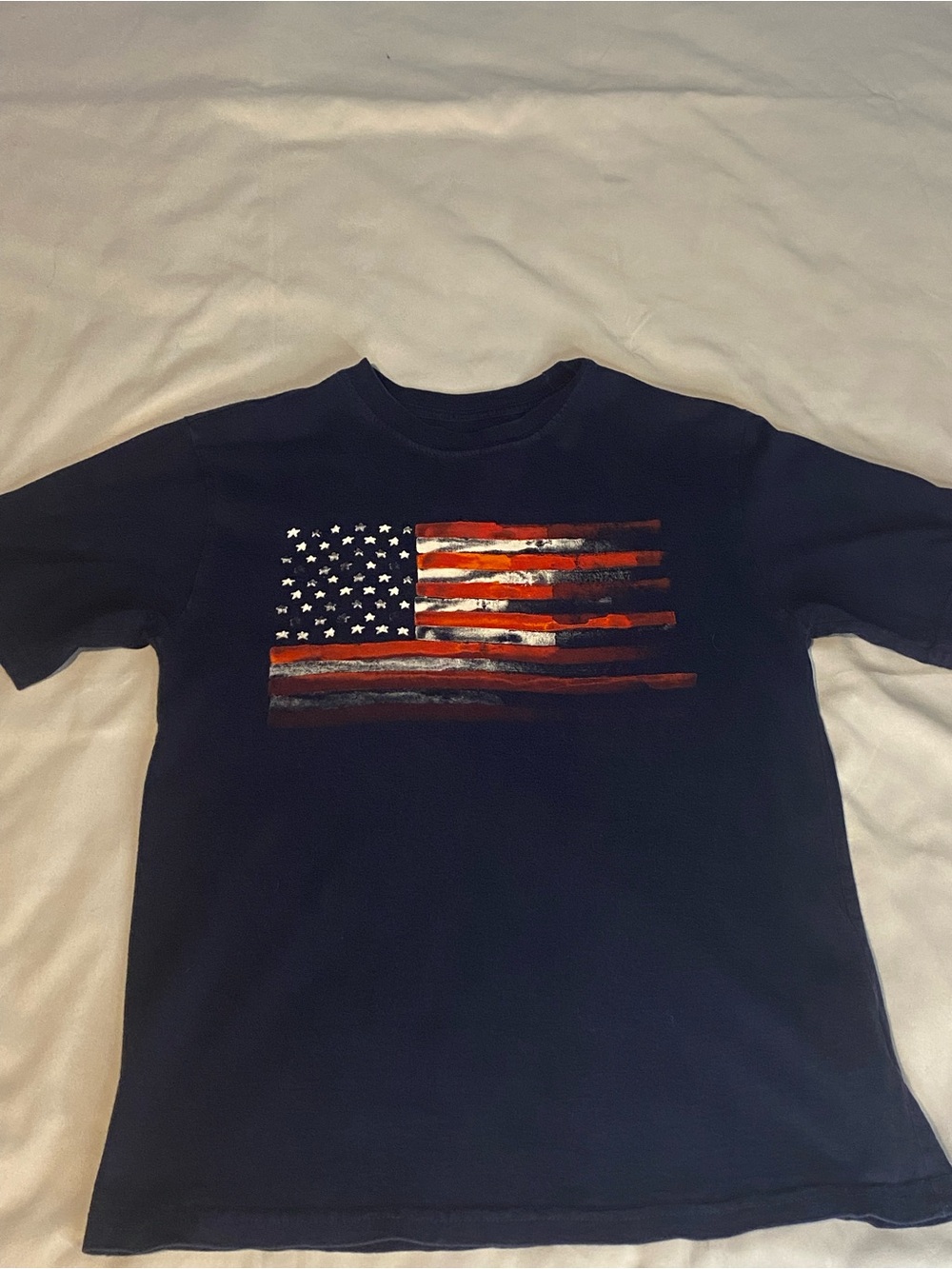 Boys Blue Flag T-Shirt by General Standard Size XL 14-16 Short Sleeve NWOT